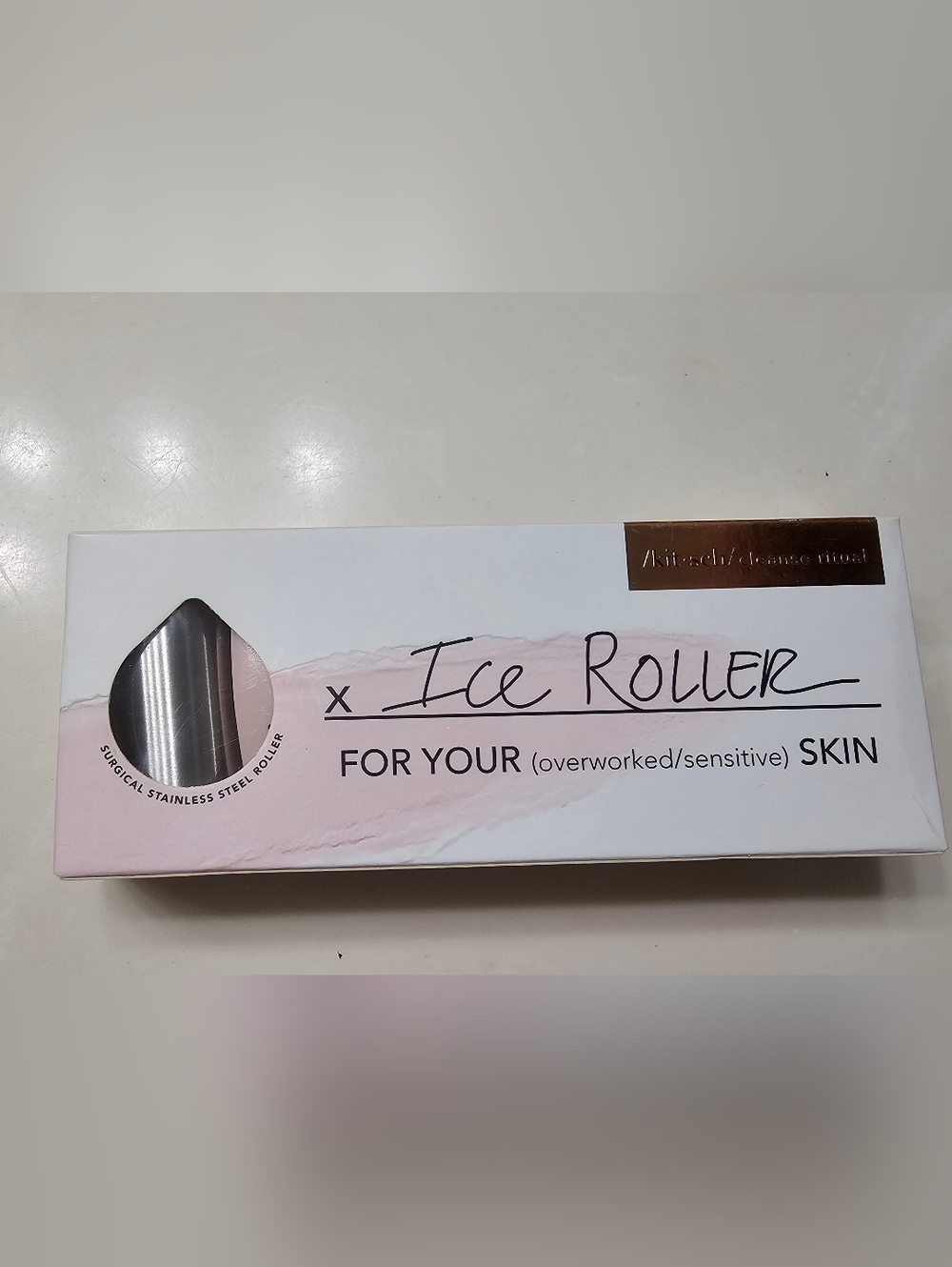 Ice Roller Facial Tool - Pink & Silver